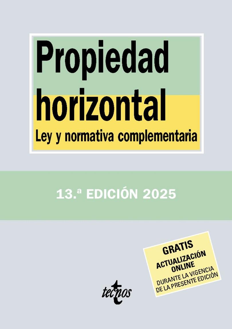 Propiedad horizontal | 9788430993147 | Editorial Tecnos