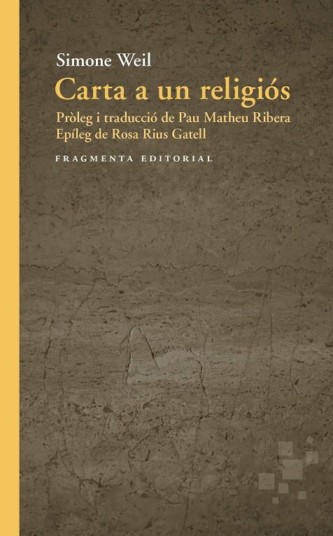 Carta a un religiós | 9791387548339 | Weil, Simone