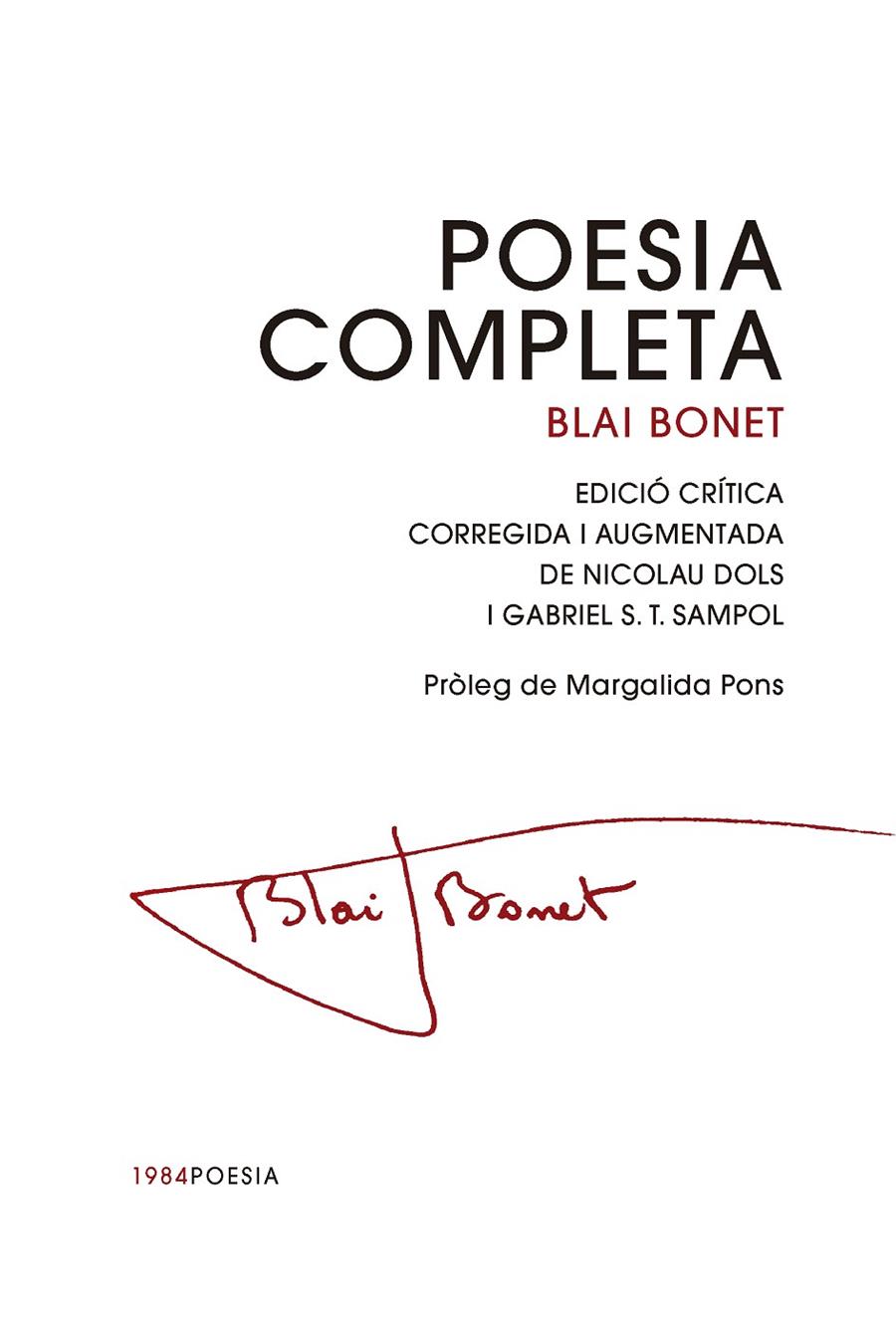 Poesia completa | 9791387757144 | Bonet, Blai
