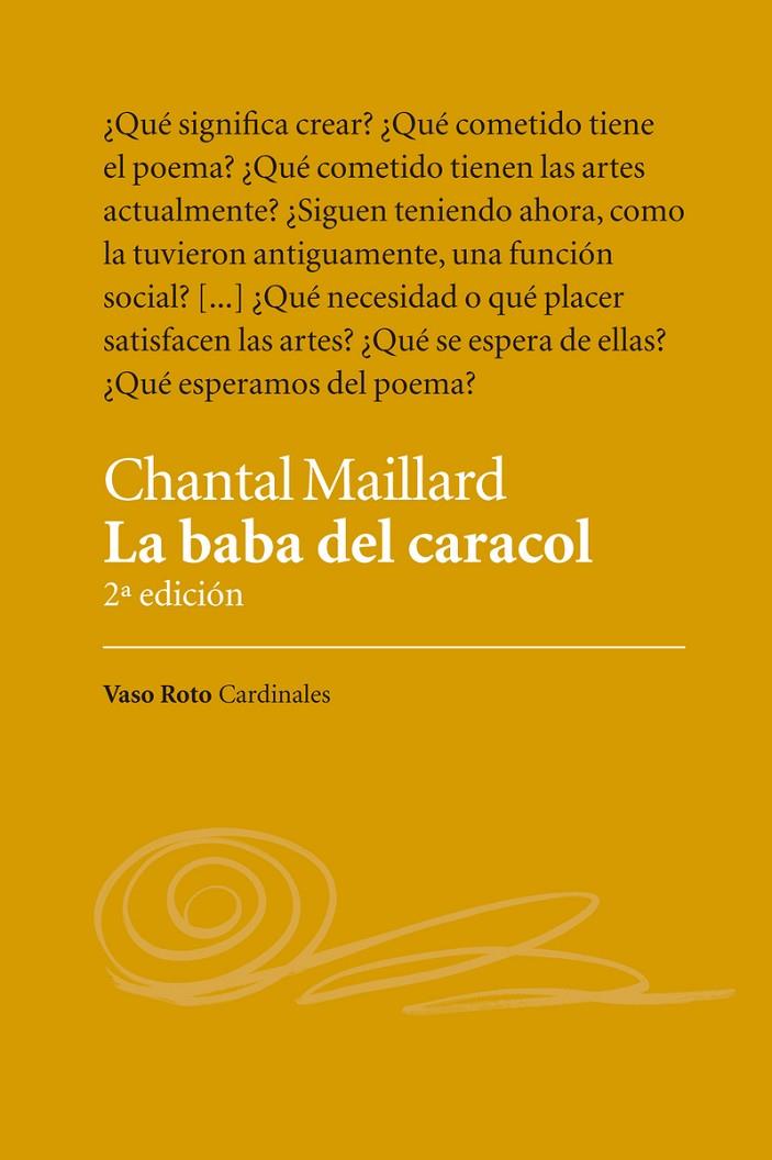 La baba de caracol | 9788494995224 | Maillard Chantal