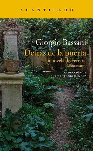 Detrás de la puerta | 9788417346386 | Giorgio Bassani