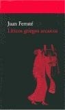 Líricos griegos arcaicos | 9788495359223 | Juan Ferraté