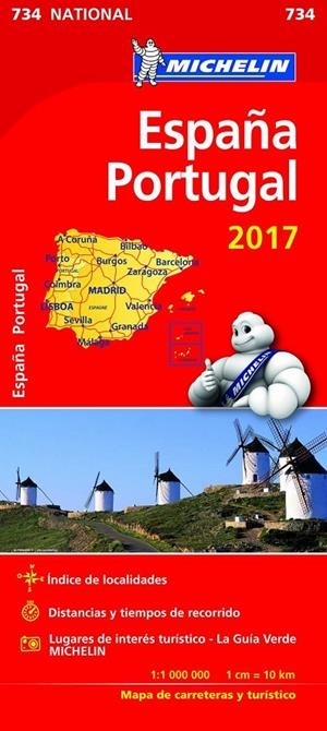 Mapa España Portugal 2017 | 9782067218932 | AA.VV