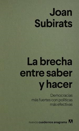 La brecha entre saber y hacer | 9788433949004 | Subirats, Joan