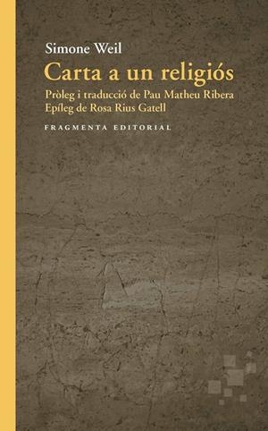 Carta a un religiós | 9791387548339 | Weil, Simone